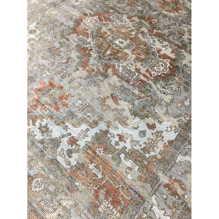 Bungalow Rose Hand Knotted Viscose Oriental Rug Wayfair